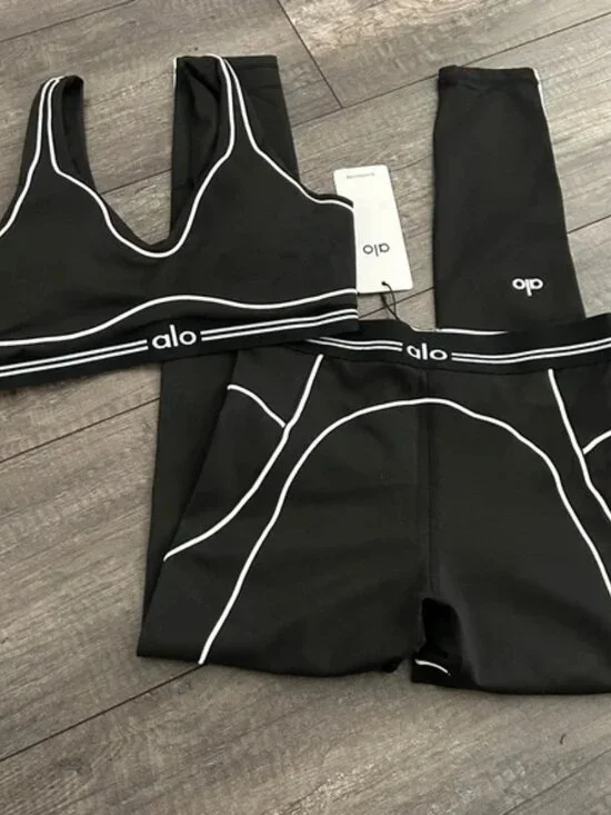 ALO Black Tank Top & Pants — Size S - Picture 2 of 5